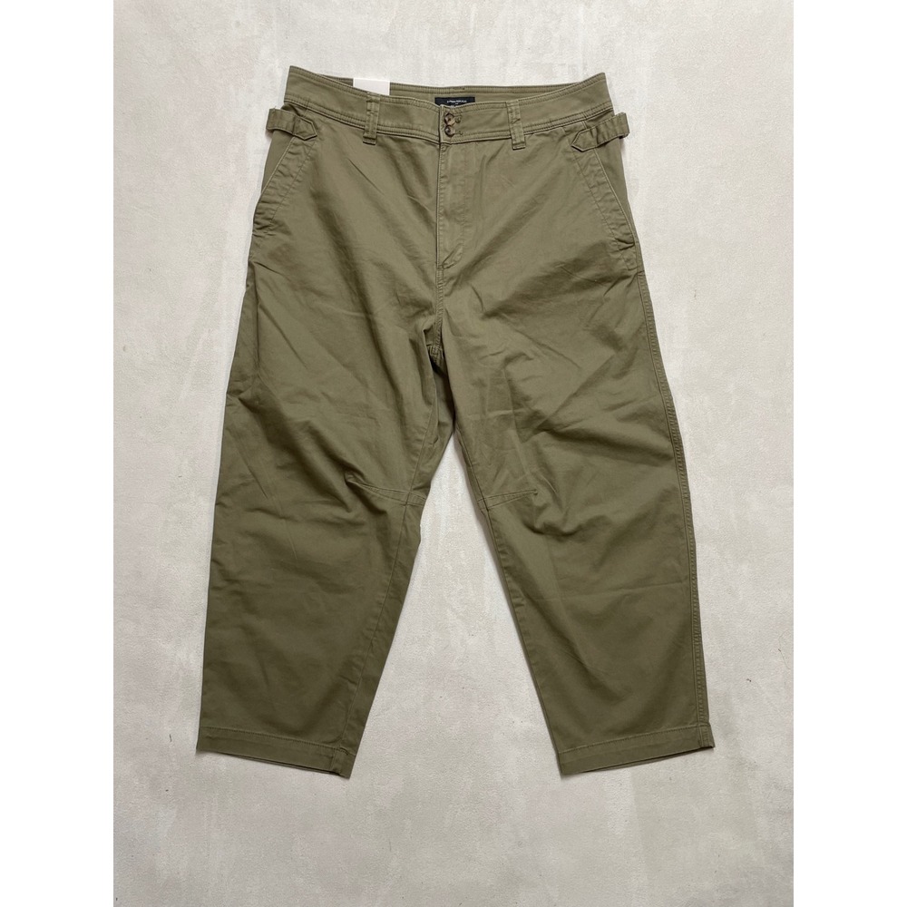 Banana Republic Barrel High-Rise Ankle Pants Green Utility 16 Petite NWT